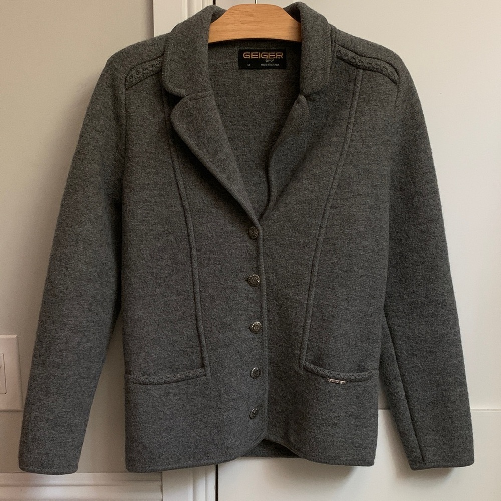 Geiger Tyrol Austria Womens Boiled Wool Jacket